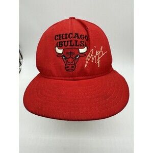 Chicago Bulls Michael Jordan Signature AJD Vintage Snapback Cap Hat Red **FLAWS